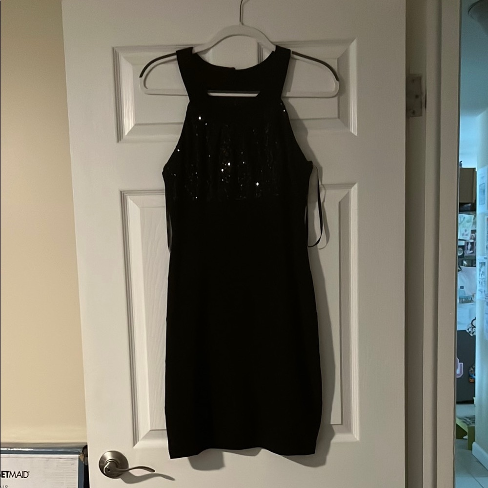 B Darlin Black Sequin Mini Dress